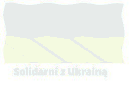 Flaga Ukrainy na białym tle